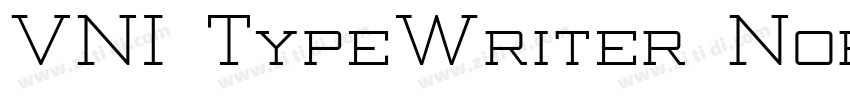 VNI TypeWriter Norma字体转换